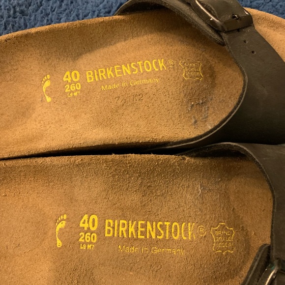Birkenstock Madrid black slides sandals woman’s 9 men’s 7 - Picture 3 of 11